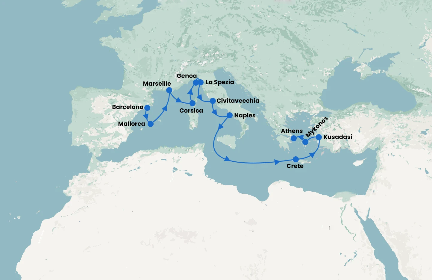 Med Explorer - Barcelona to Athens - with Sun Princess